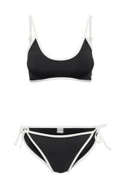 Conjunto de biquíni contraste preto