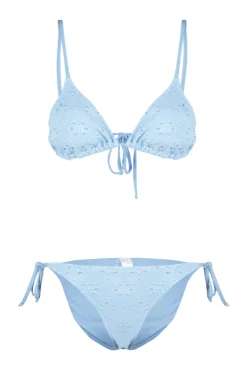 Conjunto de biquíni triangular brocado