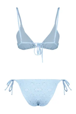 Conjunto de biquíni triangular brocado