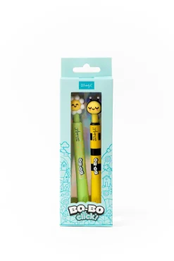 Conjunto de 2 canetas apagáveis Bo-Bo Click! - Margarida e Abelha