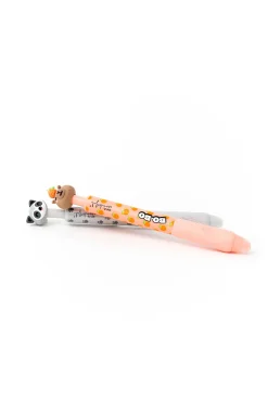 Conjunto de 2 canetas apagáveis Bo-Bo Click! - Guaxinim e Capivara