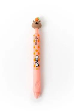 Conjunto de 2 canetas apagáveis Bo-Bo Click! - Guaxinim e Capivara