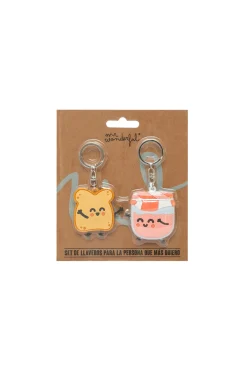 Conjunto de dois porta-chaves
