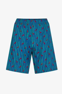 Conjunto de pijama curto de riscas guindilla