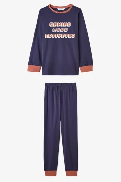 Conjunto de pijama de manga comprida com estampado de jogo para meninos