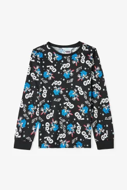 Conjunto de pijama de manga comprida Sonic para meninos