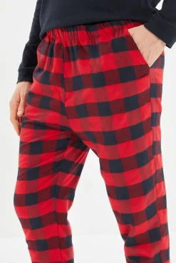 Conjunto de pijama xadrez multicolorido