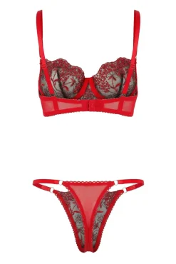 Conjunto de roupa interior floral