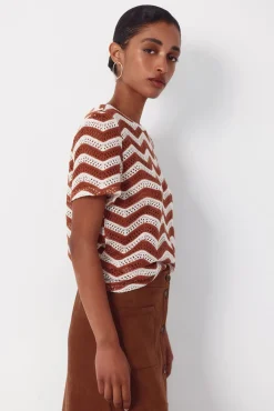 Crochet superior em zigue-zague