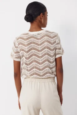 Crochet superior em zigue-zague