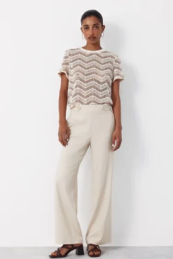 Crochet superior em zigue-zague