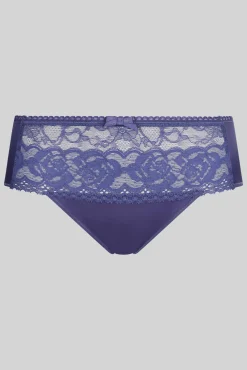 Cueca alta bordado floral acetinada