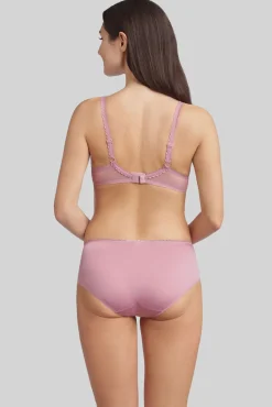 Cueca alta bordado floral acetinada