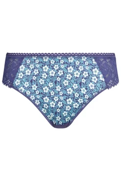 Cueca alta bordado floral acetinada