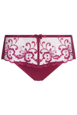 Cueca alta com bordado floral