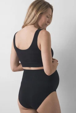 Cueca alta maternity preta