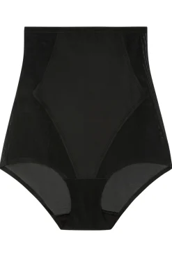 Cueca alta modeladora tule preta