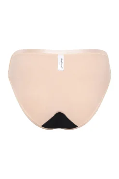 Cueca biquíni menstrual adolescente nylon reciclado preto absorção leve moderada