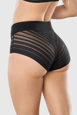 Cueca cinta clássica com controle moderado da barriga e faixas de tule