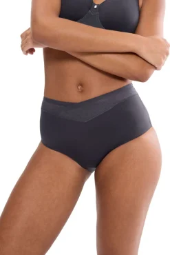 Cueca cintura alta acabamento termoadesivo em algodão