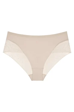 Cueca cintura alta em renda e microfibra