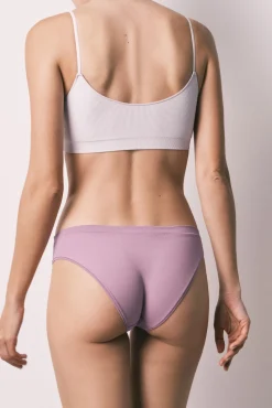 Cueca clássica lisa em algodão roxo