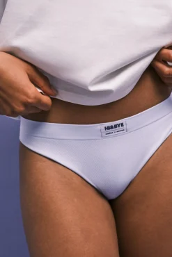 Cueca clássica seamless canelada azul