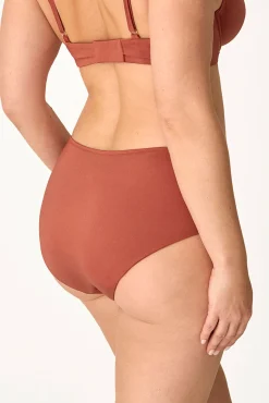 Cueca de biquíni alta acetinada
