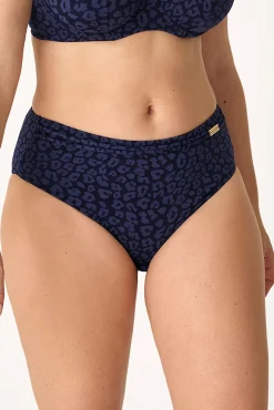 Cueca de biquíni alta estampado animal