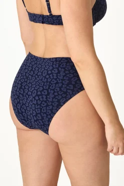Cueca de biquíni alta estampado animal