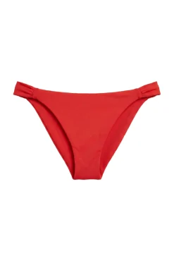 Cueca de biquíni brasileira cintura alta vermelha