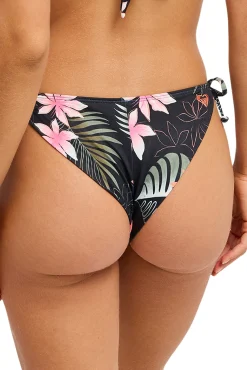 Cueca de biquíni brasileira com laços tropical