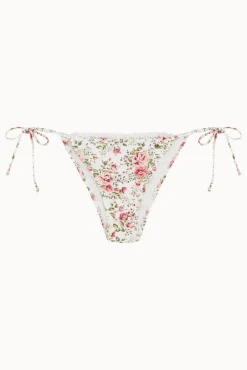 Cueca de biquíni brasileira com laços floral