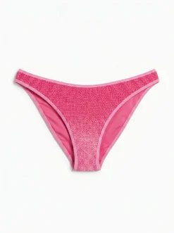 Cueca de biquíni brasileira degradê efeito U rosa