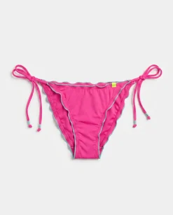 Cueca de biquíni brasileira de tiras rosa