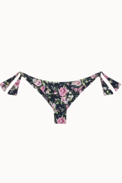 Cueca de biquíni brasileira de cintura baixa floral