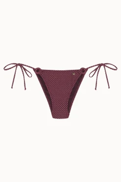 Cueca de biquíni brasileira de laços de bolinhas