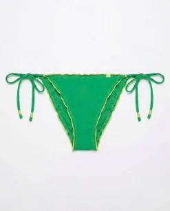 Cueca de biquíni brasileira de tiras verde