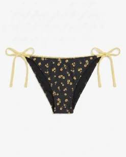 Cueca de biquíni brasileira efeito U mini flores