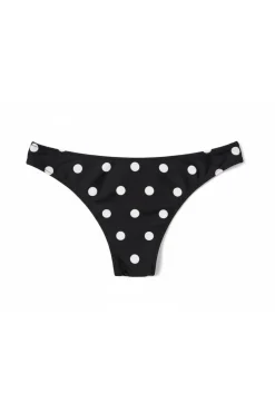 Cueca de biquíni brasileira efeito U bolinhas reversível