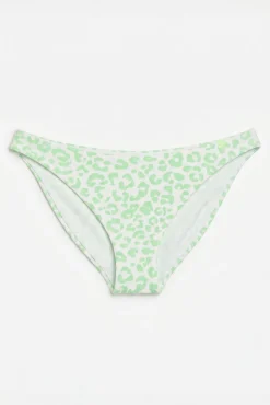 Cueca de biquíni brasileira estampado animal verde