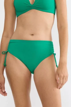 Cueca de biquíni cintura alta com folhos