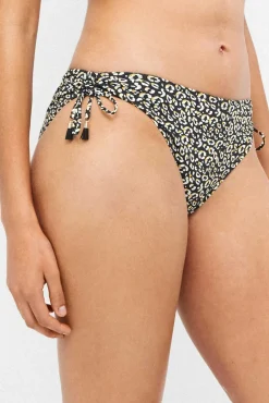 Cueca de biquíni cintura alta estampado animal