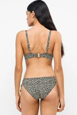 Cueca de biquíni cintura alta estampado animal