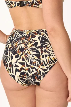 Cueca de biquíni cintura alta étnica