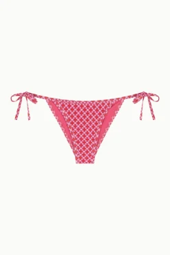 Cueca de biquíni clássica aos quadrados lurex