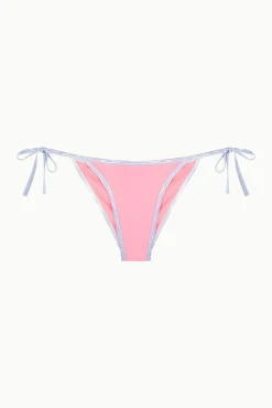 Cueca de biquíni clássica com debruns de brilho