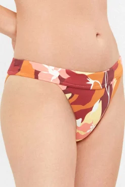 Cueca de biquíni clássica com estampado retro geométrico