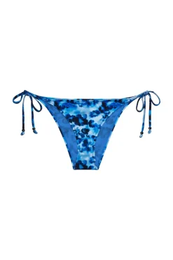 Cueca de biquíni clássica com laços tie dye
