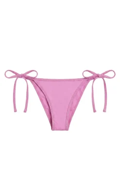 Cueca de biquíni clássica de tiras rosa lurex